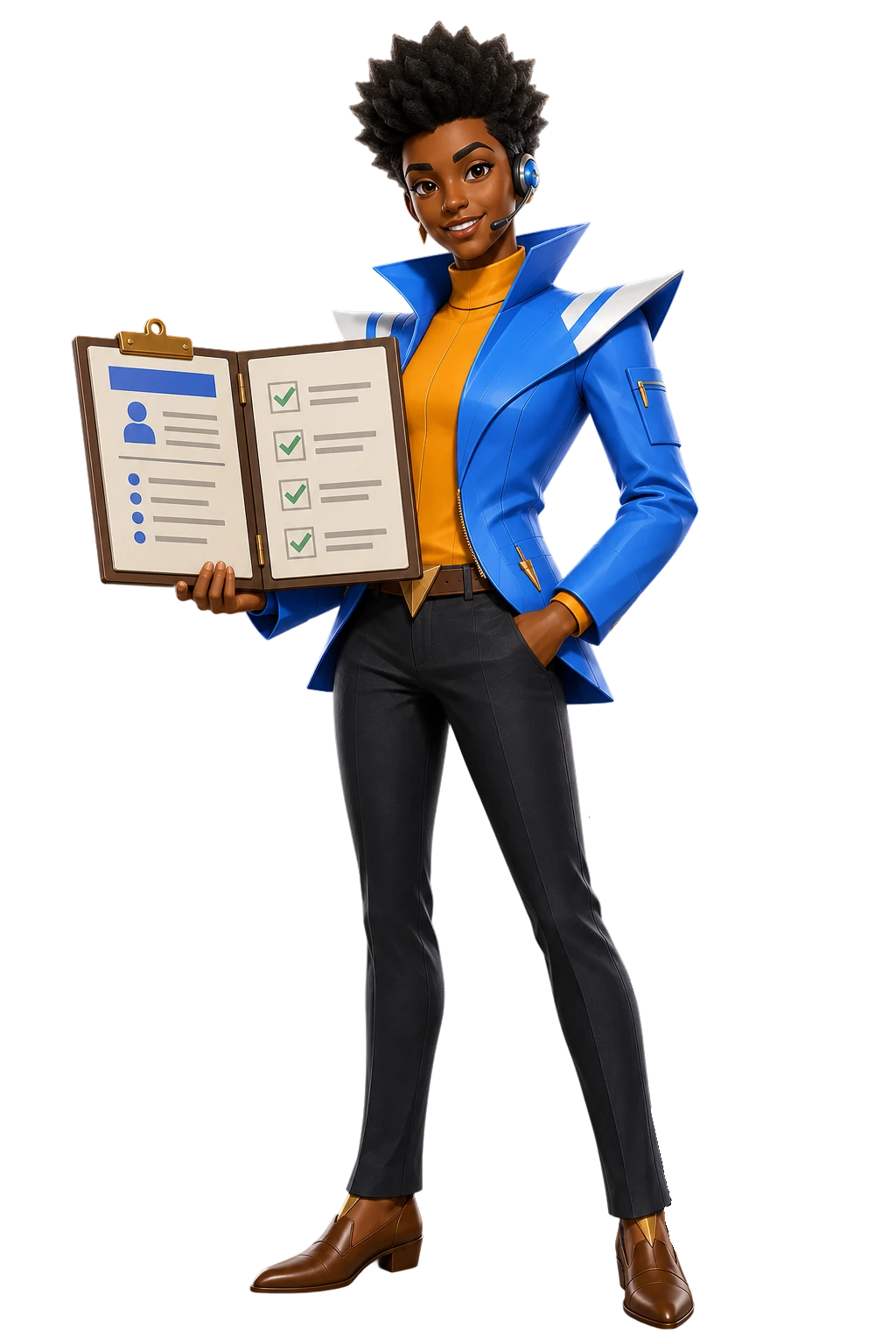 Meeting Assistant agent presenting a meeting brief checklist